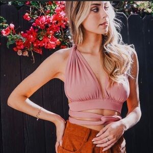 Convertible Bralette Top-ROSE CLAY